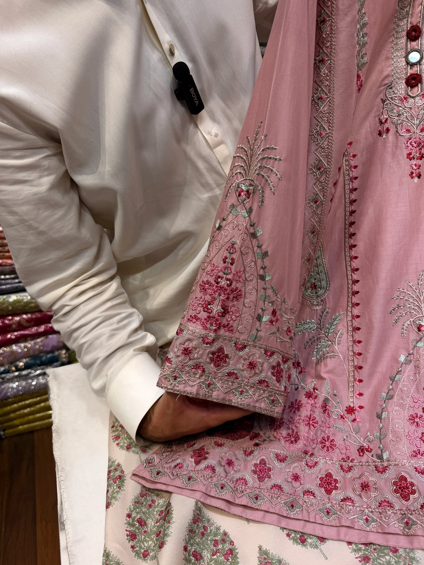 ETHNC KURTA SET 2Pc E-314 BLUSH CORAL