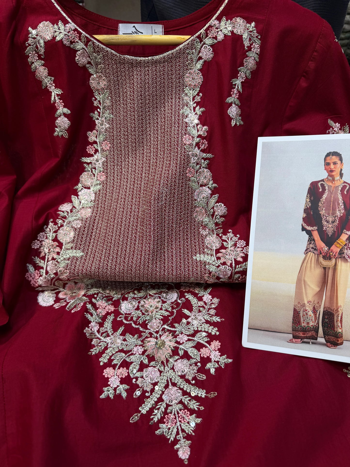 ETHNC KURTA SET 2PC E-319 SPICE