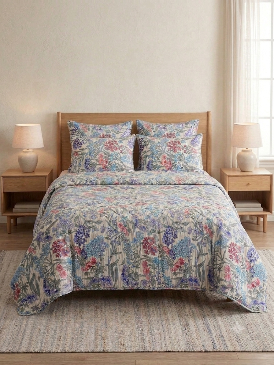 Luxury 6-Piece King Size Comforter Set (2 Sheets & 4 Pillows)