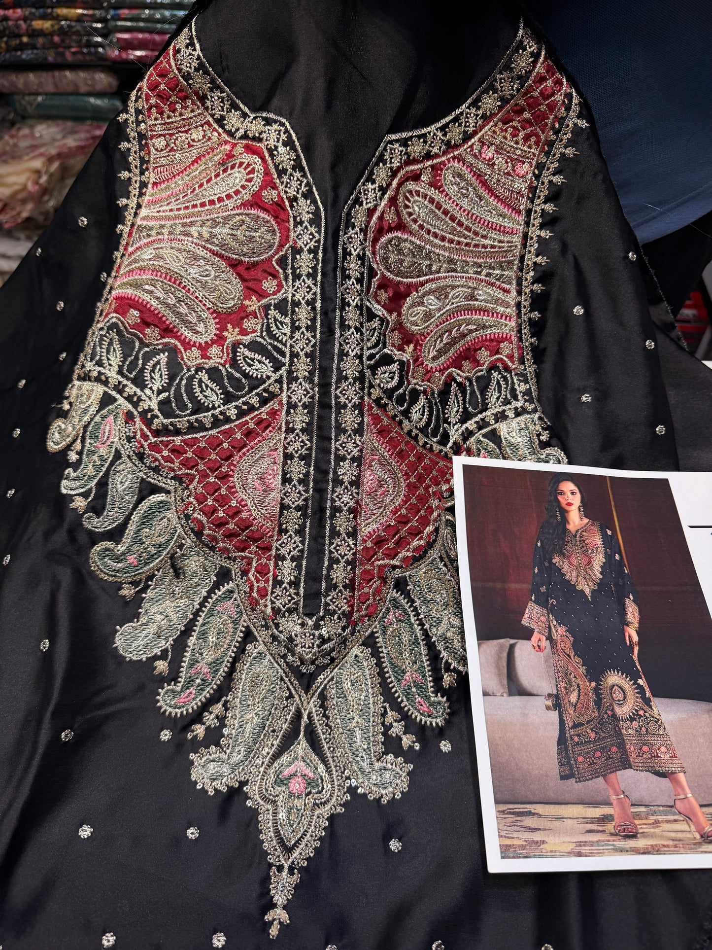ETHNC SILK E-1098 KAFTAN 2PC