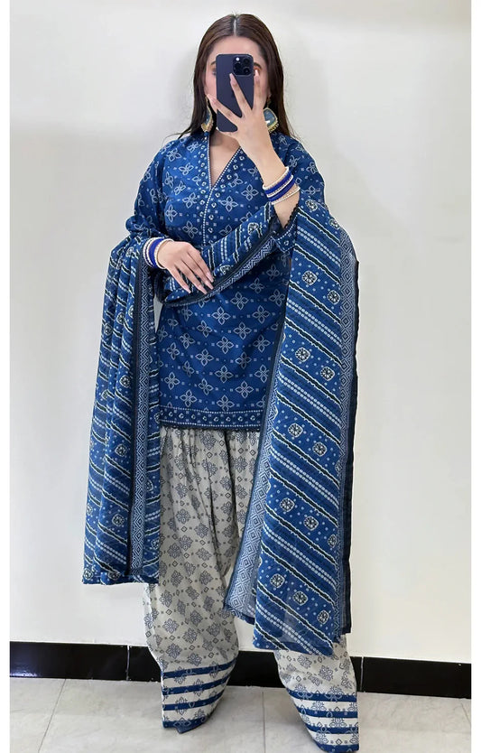 ETHNC AJRAK FARSHI SHALWAR