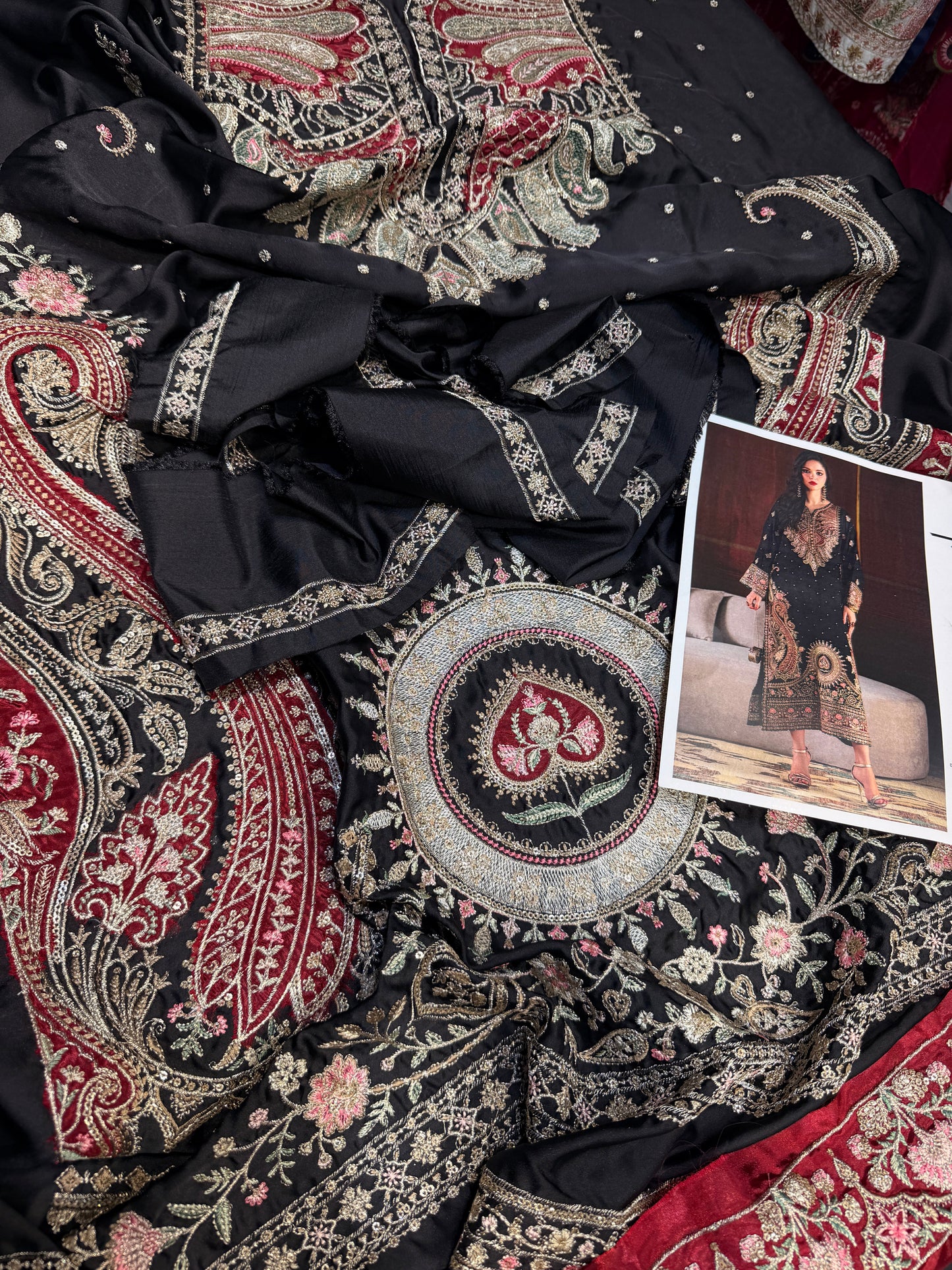 ETHNC SILK E-1098 KAFTAN 2PC