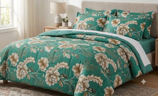 Luxury 6-Piece King Size Comforter Set (2 Sheets & 4 Pillows)